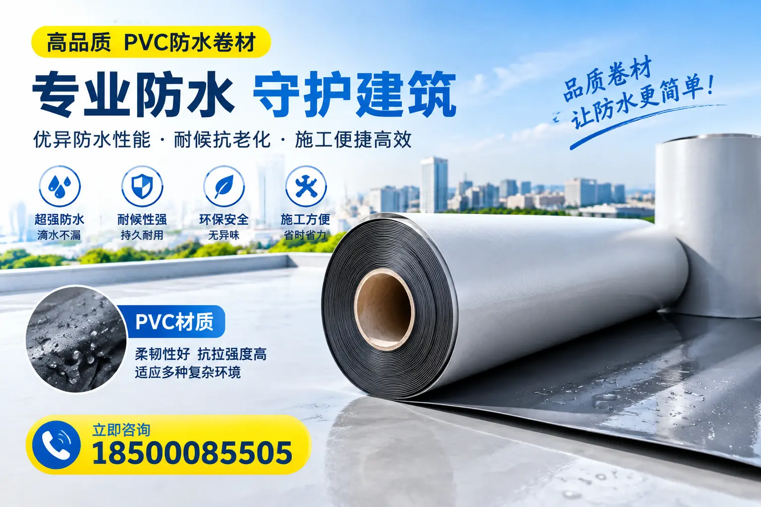 PVC防水卷材的安全性分析,陵水居民需了解的知识